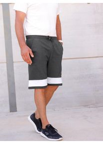 Heren Vrijetijdsbroek met in wijdte verstelbare band in grafiet gem&ecirc;leerd ,maat 48/50, Witt, 65% Katoen, 35% Polyester