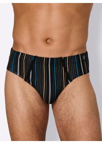Herren Slip in schwarz + schwarz-gestreift ,Gr&ouml;&szlig;e 6, Witt, 100% Baumwolle