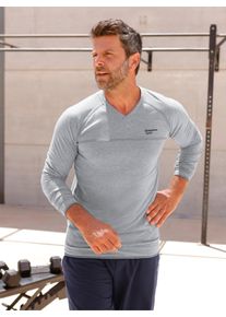 Damen Freizeitshirt mit elastischen Abschl&uuml;ssen in grau-meliert ,Gr&ouml;&szlig;e 48/50, Witt, 46% Baumwolle, 46% Polyester, 8% Elasthan