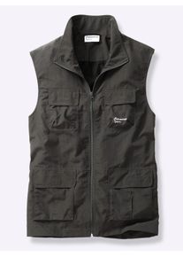 Heren Functioneel gilet met veel zakken in grafiet ,maat 48, Witt, 100% Polyamide