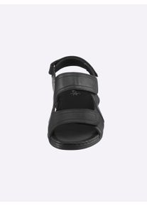 Herren Sandale mit 3-fachem Klettverschluss in schwarz ,Gr&ouml;&szlig;e 40, Witt, 100% Glattleder