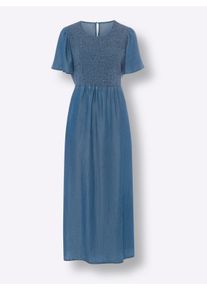 Heine Damen Sommerkleid mit Seitentaschen in jeansblau ,Gr&ouml;&szlig;e 48, Witt, 100% Lyocell