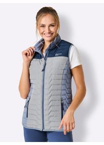 Damen Steppweste mit elastischen Seiten in dunkelblau ,Gr&ouml;&szlig;e 50, Witt, 100% Polyester. Einsatz: 88% Polyester, 12% Elasthan. Wattierung: 100% 