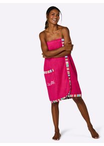 Dames Saunakilt in pink ,maat 46-54, WITT, 100% Katoen