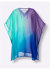 feel good Damen Tunika in t&uuml;rkis-lila-bedruckt ,Gr&ouml;&szlig;e 36-40, Witt, 100% Polyester