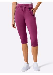 Dames Caprilegging met gedeeltelijke comfortband in malve ,maat 36/38, Witt, 85% Polyester, 15% Elastan
