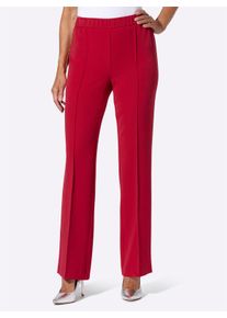 Dames Pantalon met comfortband in rood ,maat 36, WITT, 75% Polyester, 21% Viscose, 4% Elastan