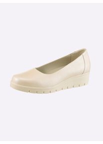 Damen Slipper mit Profil-Sohle in champagner-meliert ,Gr&ouml;&szlig;e 37, Witt, 100% Glattleder