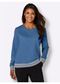 feel good Dames Shirt in middenblauw ,maat 36/38, Witt, 50% Katoen, 50% Polyester