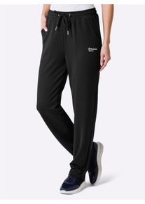 Damen Freizeithose mit Aufschlag in schwarz ,Gr&ouml;&szlig;e 52/54, Witt, 50% Modal, 44% Polyester, 6% Elasthan