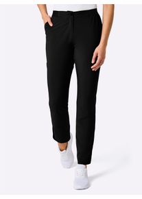 Dames Trekkingbroek met strookzakken achter in zwart ,maat 38, Witt, 93% Polyester, 7% Elastan