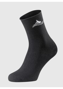 w&auml;schepur Dames Sokken in wit + zwart + steengrijs ,maat 35-38, Witt, 80% Katoen, 18% Polyamide, 2% Elastan