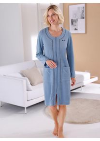 Plantier Dames Badjas in bleu/marine ,maat 36/38, Witt, 80% Katoen, 20% Polyester