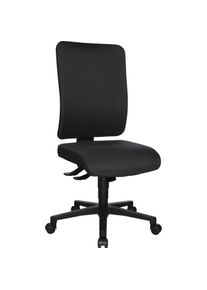 Topstar, B&uuml;rostuhl, B&uuml;rodrehstuhl mit Synchrontechnik anthrazit 450-550 mm ohne Armlehnen Tragf&auml;higkeit 110 kg
