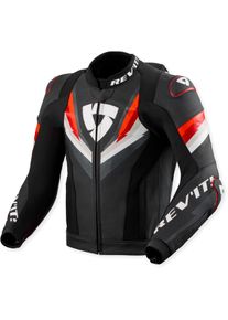 Revit Quantum 3 Pro, leather jacket , color: Black/White/Red , size: 56