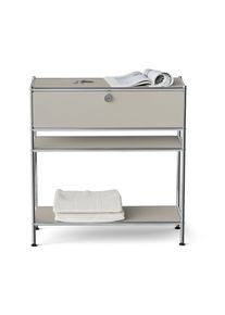 Tchibo - &raquo;Cn3 Slim Line&laquo; f&eacute;m konzolasztal fi&oacute;kkal - sz&uuml;rke