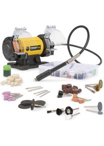 Powerplus, Schleifmaschine + Poliermaschine, Tischschleifmaschine flexib. Welle 120W (Geradschleifer, 120 W)