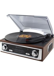 Soundmaster Stereoanlage PL196H Braun, Plattenspieler, Braun
