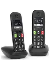 Gigaset E 290 - Duo Senioren DECT telefoon - Zwart, Telefon, Schwarz