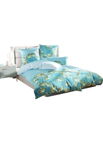 w&auml;schepur unisex Bedtextiel turquoise/aquapetrol bedrukt Maat 80x80/135x200 cm