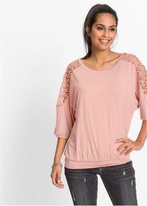 bonprix Femei Bluză oversize din material cu viscoză, roz, 36/38