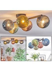 hofstein Chehalis Plafoniera, Lampada a sfera Blu, Verde, Ramato, 5-Luci