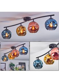 hofstein Ripoll Plafoniera, Lampada a sfera Blu, Oro, Ramato, 4-Luci