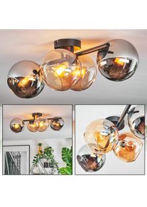 hofstein Koyoto Plafoniera, Lampada a sfera Ambrato, Cromo, Grigio fumo, 4-Luci