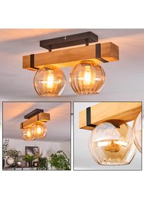 hofstein Sernadelo Plafoniera, Lampada a sfera &Eacute;cru, Nero, 2-Luci