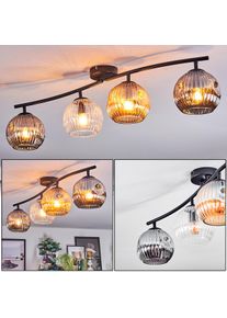 hofstein Ripoll Plafoniera, Lampada a sfera Ambrato, Chiaro, Grigio fumo, 4-Luci