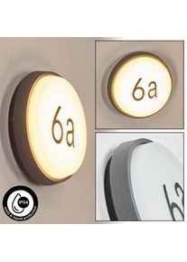 hofstein Duril Lampada da parete per esterno, Lampada per numero civico, Applique LED Antracite, 1-Luce