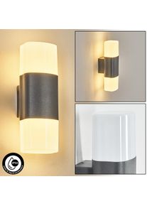 hofstein Felor Lampada da parete per esterno, Lampade Up & Down, Applique LED Antracite, 2-Luci
