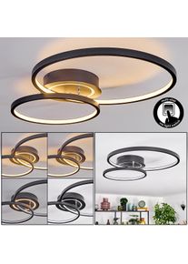 hofstein Modrix Plafonnier LED Chrome, Noir, 1 lumi&egrave;re