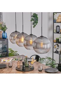 hofstein Koyoto Suspension, Boule lumineuse, Suspension Clair, Fum&eacute;, 4 lumi&egrave;res