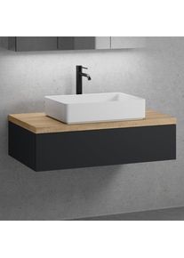 neoro n50 Meuble bas l : 100 cm, 1 tiroir, lavabo l : 58 cm blanc mat,, BN0065WM+BN0413BM+BN0403W1,