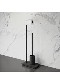 Viverso x match Ensemble porte-papier toilette et brosse WC, VU3102MB,