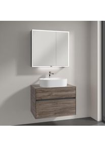 Villeroy & Boch Villeroy & Boch Collaro Meuble avec vasque &agrave; poser et armoire de toilette My View Now, 5A6056R1+A95500RK+A4558000, My View Now