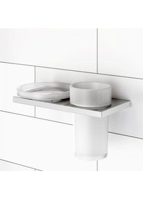 Viverso x add Porte-savon et gobelet porte-brosse &agrave; dents avec support mural double, VU9300XX+VU5000XX+VA1401CR,