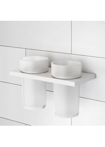 Viverso x add Gobelet porte-brosse &agrave; dents avec support mural double, 2#VU5000XX+VA1401MW,