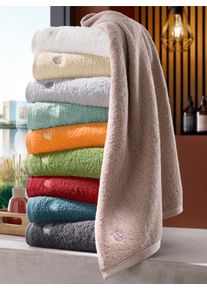 Ross unisex Handdoek in sesam ,maat 50x100 cm, 2 - Handdoeken, Witt, 100% Katoen