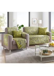 unisex Woonserie in grijs/pistache gedessineerd ,maat 40x40 cm - Kussenovertrek, WITT, 62% Polyester, 38% Polyacryl