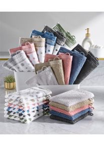 Ross unisex Washandjes en gastendoekjes in gesorteerd ,maat 30x30 cm, Witt, 100% Katoen