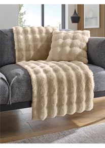 unisex Woonserie in zand ,maat 38 x 38 cm - Kussenovertrek, WITT, 100% Polyester