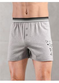 Heren Boxershorts in grijs gem&ecirc;leerd ,maat 5, Witt, 55% Katoen, 40% Polyester, 5% Elastan
