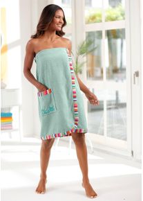 Dames Saunakilt in kalkmint ,maat 46-54, WITT, 100% Katoen