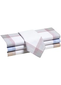 Heren Herenzakdoeken in op kleur gesorteerd ,maat per 4 stuks, WITT, 100% Katoen