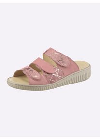 Belvida Dames Slipper geheel van leer in rozenhout ,maat 38, Witt, 50% Nubuckleer, 50% Su&egrave;de