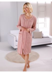 Plantier Dames Badjas in rozenkwarts/heide ,maat 36/38, Witt, 80% Katoen, 20% Polyester