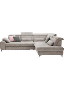 set one by Musterring Ecksofa Kaltschaumpolsterung, Flachgewebe, whlw. mit Funktionen, Sitzh&ouml;he 49