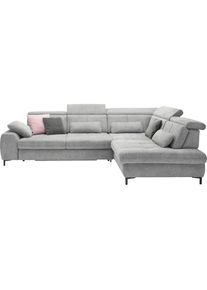 set one by Musterring Ecksofa &raquo;SO 3400 Sitzh&ouml;he 47cm oder 49cm, Sitztiefe verstellbar, B/T 317/220 cm&laquo; Kaltschaumpolsterung, Flachgewebe, whlw. mit 